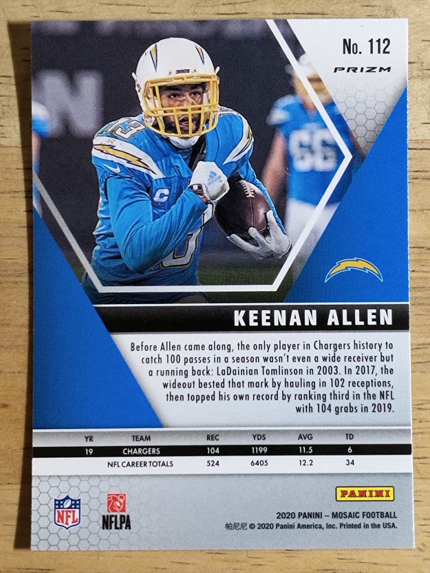 2020 Panini Mosaic Mosaic Camo Pink #112 Keenan Allen