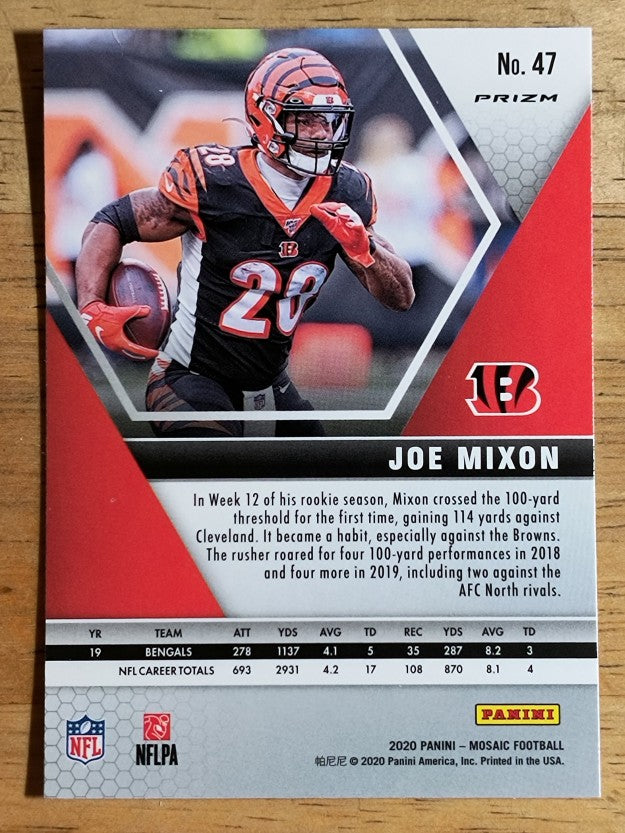 2020 Panini Mosaic Mosaic Camo Pink #47 Joe Mixon