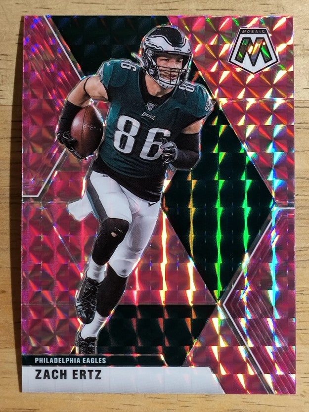 2020 Panini Mosaic Mosaic Camo Pink #163 Zach Ertz