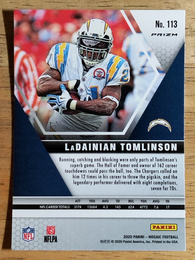 2020 Panini Mosaic Mosaic Camo Pink #113 LaDainian Tomlinson