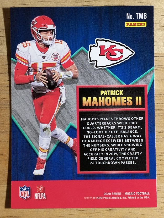 2020 Panini Mosaic Touchdown Masters #TM8 Patrick Mahomes II