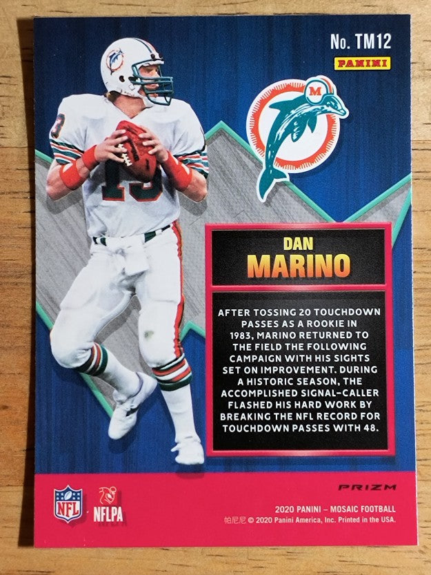 2020 Panini Mosaic Touchdown Masters Mosaic Green #TM12 Dan Marino