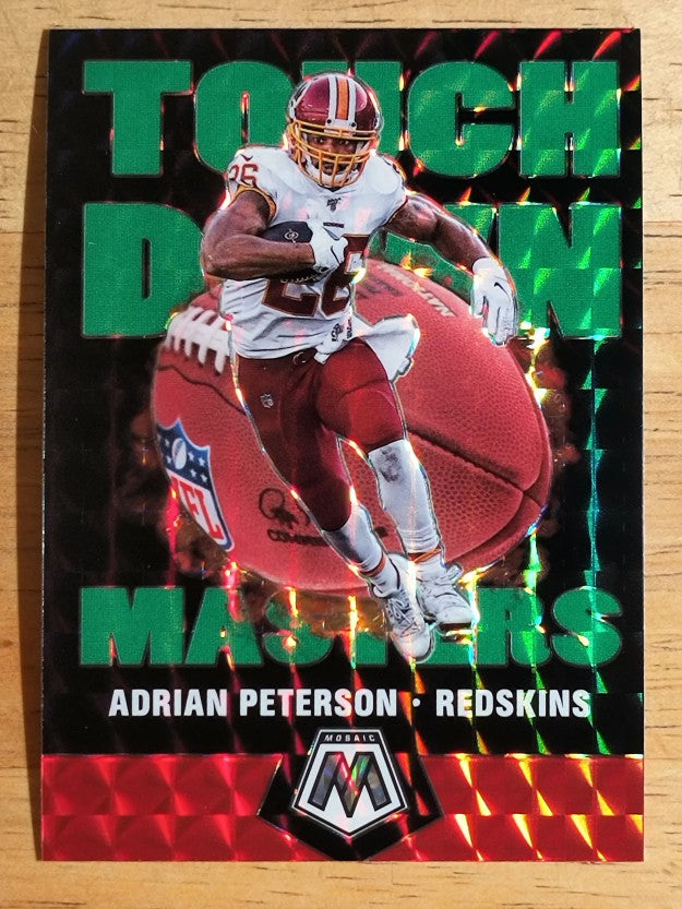 2020 Panini Mosaic Touchdown Masters Mosaic Green #TM3 Adrian Peterson