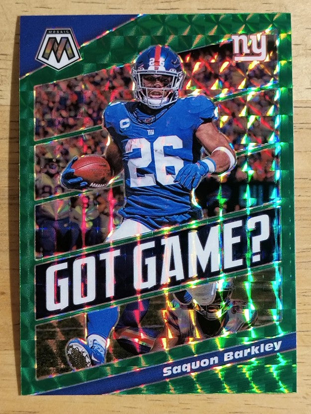 2020 Panini Mosaic Got Game Mosaic Green #9 Saquon Barkley