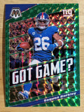 2020 Panini Mosaic Got Game Mosaic Green #9 Saquon Barkley