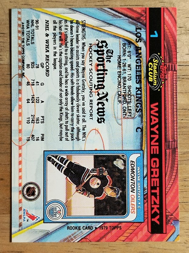 1991-92 Stadium Club #1 Wayne Gretzky
