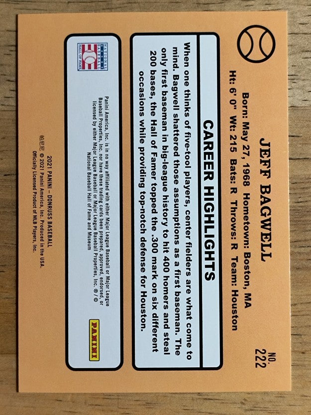 2021 Donruss #222 Jeff Bagwell RETRO