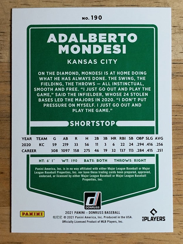 2021 Donruss #190 Adalberto Mondesi