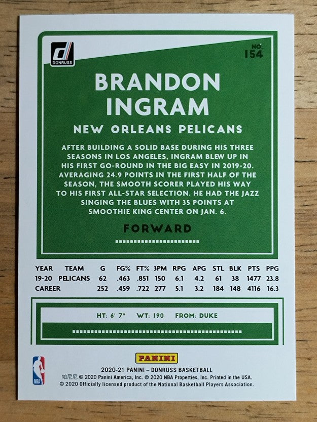 2020-21 Donruss #154 Brandon Ingram