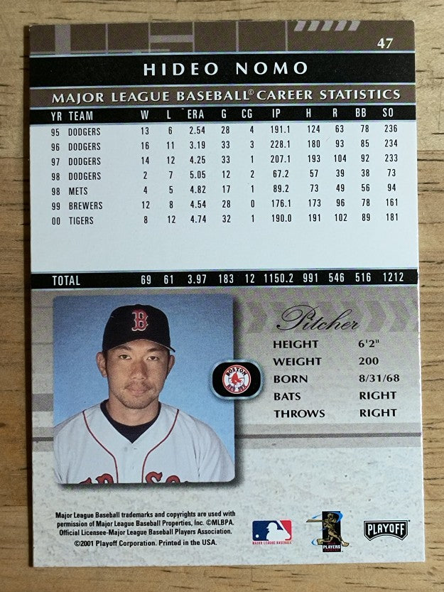 2001 Absolute Memorabilia #47 Hideo Nomo