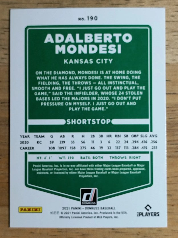 2021 Donruss #190 Adalberto Mondesi