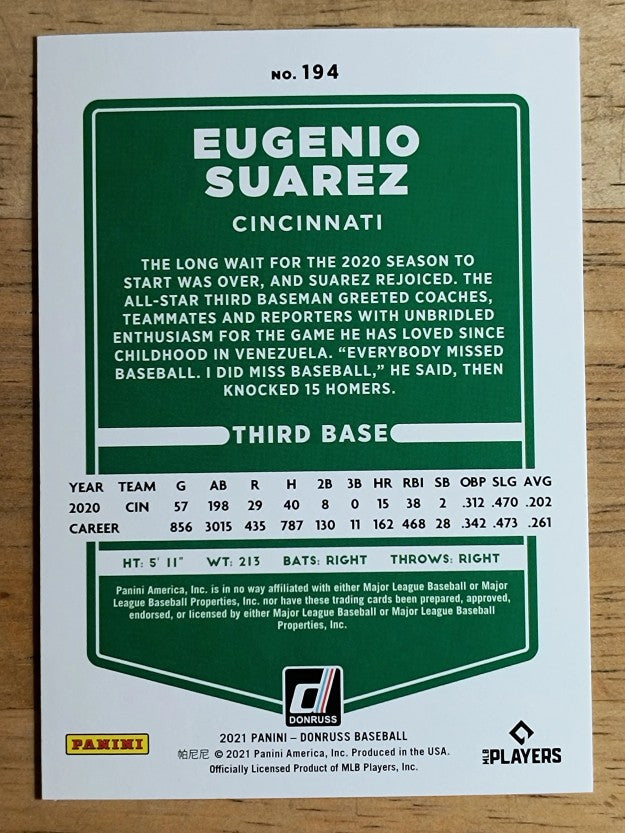 2021 Donruss #194 Eugenio Suarez
