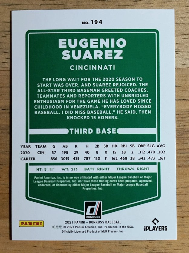 2021 Donruss #194 Eugenio Suarez