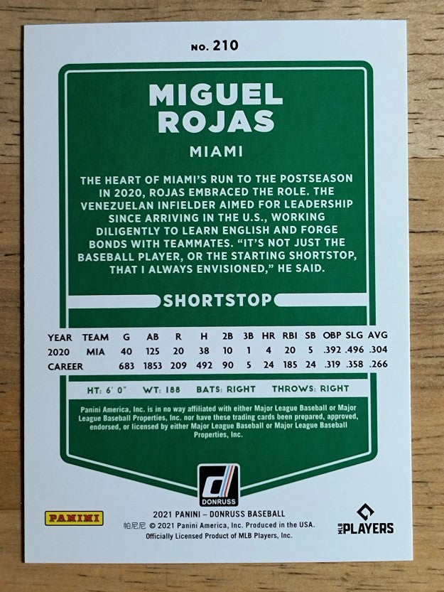 2021 Donruss #210 Miguel Rojas