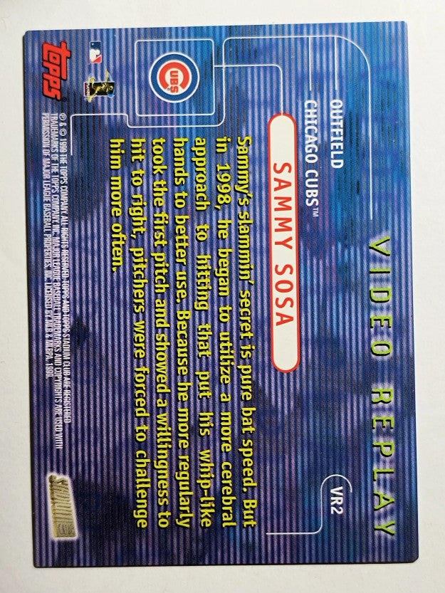 1999 Stadium Club Video Replay #VR2 Sammy Sosa
