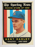 1959 Topps #127 Kent Hadley RS RC (EX)