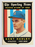 1959 Topps #127 Kent Hadley RS RC (EX)