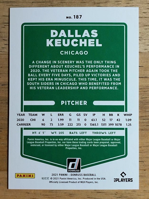 2021 Donruss #187 Dallas Keuchel