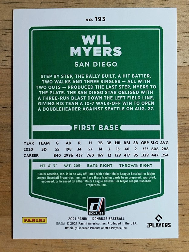 2021 Donruss #193 Wil Myers