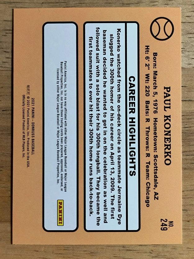 2021 Donruss #249 Paul Konerko RETRO