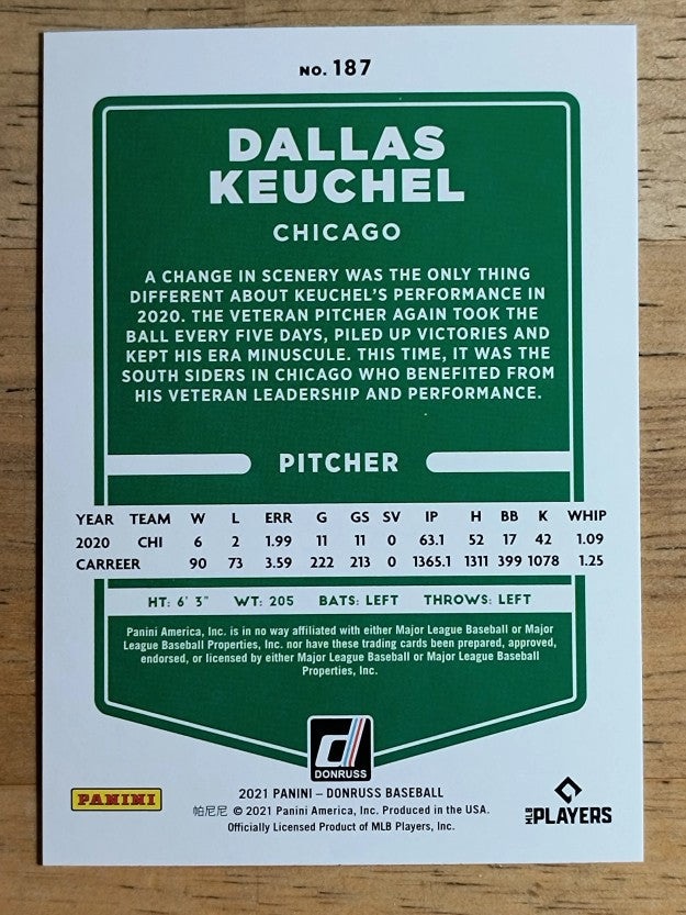 2021 Donruss #187 Dallas Keuchel