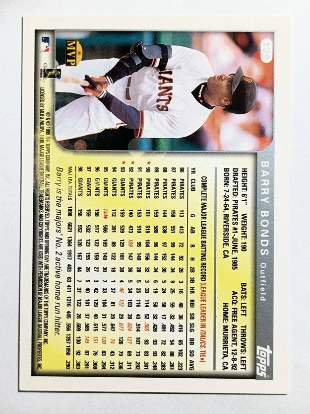 1999 Topps Opening Day #129 Barry Bonds