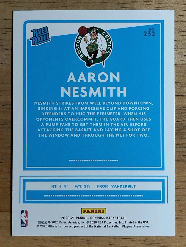 2020-21 Donruss #232 Aaron Nesmith RR RC