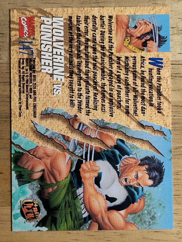1994 Fleer Ultra X-Men #147 Wolverine vs. Punisher