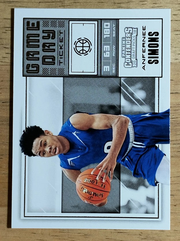 2018-19 Panini Contenders Draft Picks Game Day Tickets #24 Anfernee Simons