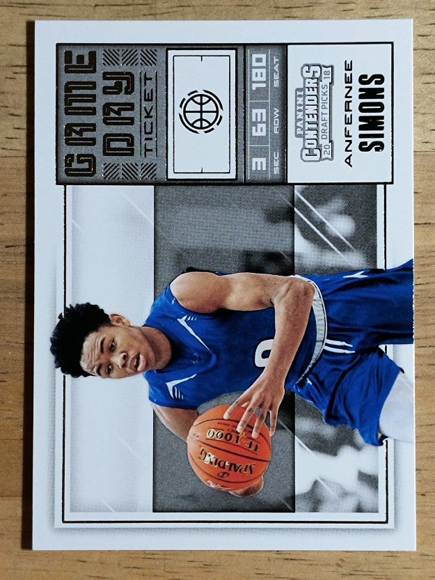 2018-19 Panini Contenders Draft Picks Game Day Tickets #24 Anfernee Simons