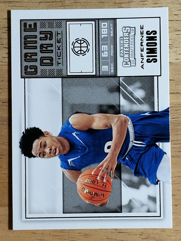 2018-19 Panini Contenders Draft Picks Game Day Tickets #24 Anfernee Simons