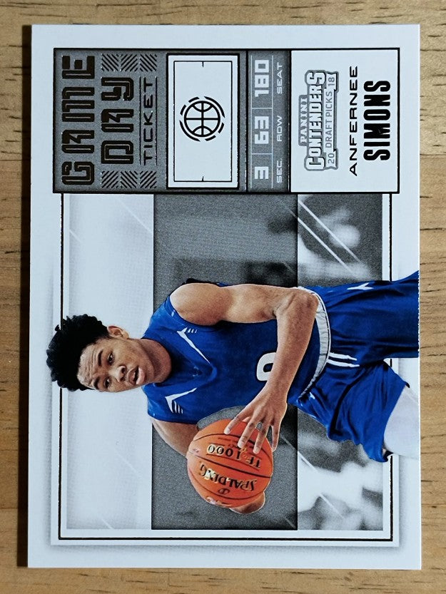 2018-19 Panini Contenders Draft Picks Game Day Tickets #24 Anfernee Simons