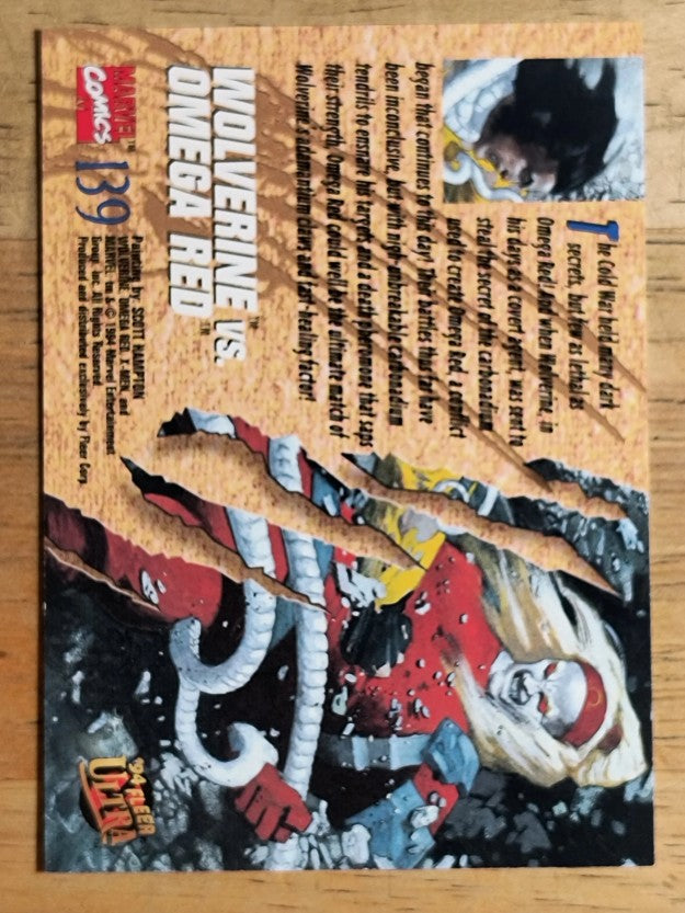 1994 Fleer Ultra X-Men #139 Wolverine vs. Omega Red