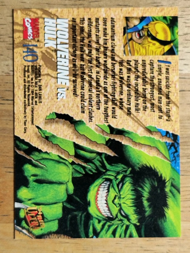 1994 Fleer Ultra X-Men #140 Wolverine vs. Hulk