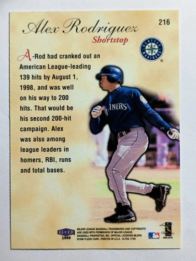 1999 Ultra #216 Alex Rodriguez SC