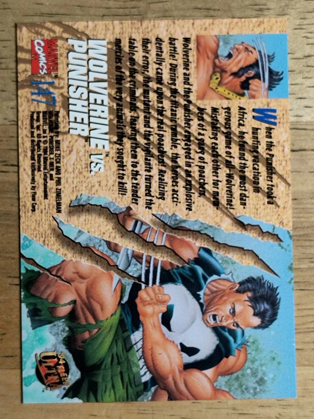 1994 Fleer Ultra X-Men #147 Wolverine vs. Punisher