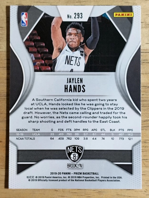 2019-20 Panini Prizm #293 Jaylen Hands RC