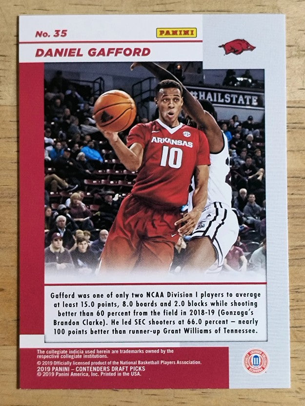 2019-20 Panini Contenders Draft Picks Game Day Tickets #35 Daniel Gafford