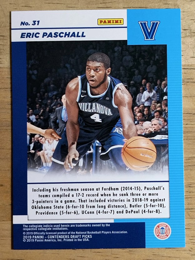2019-20 Panini Contenders Draft Picks Game Day Tickets #31 Eric Paschall
