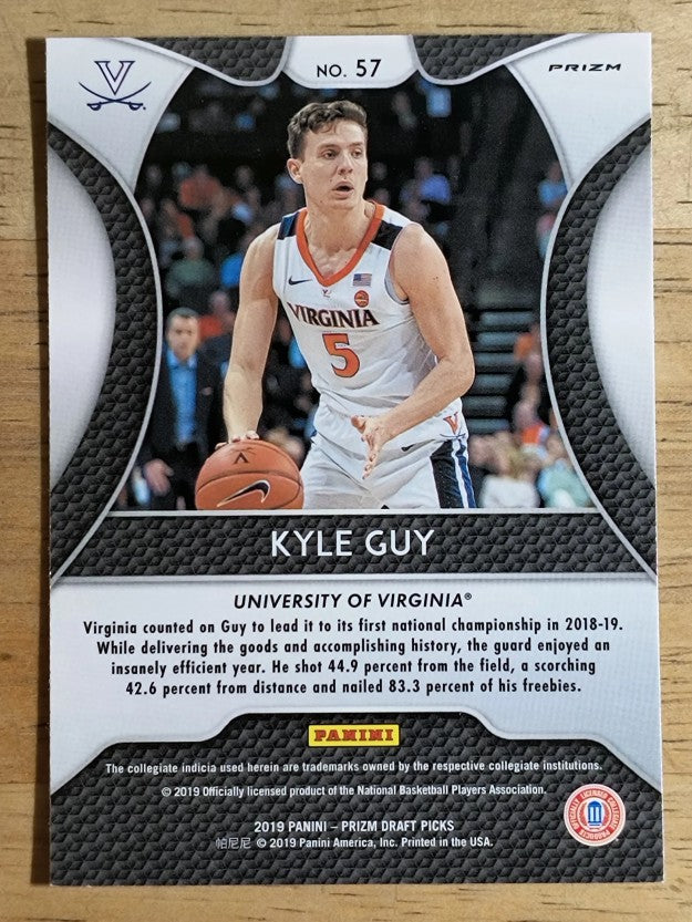 2019-20 Panini Prizm Draft Picks Prizms Purple #57 Kyle Guy