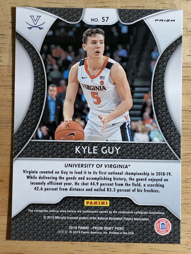2019-20 Panini Prizm Draft Picks Prizms Pink Pulsar #57 Kyle Guy