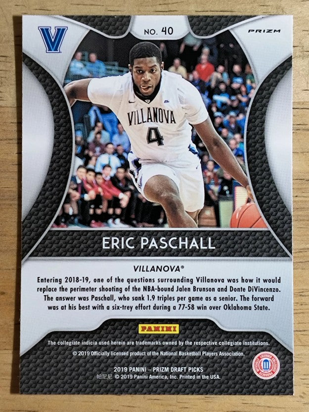 2019-20 Panini Prizm Draft Picks Prizms Pink Pulsar #40 Eric Paschall