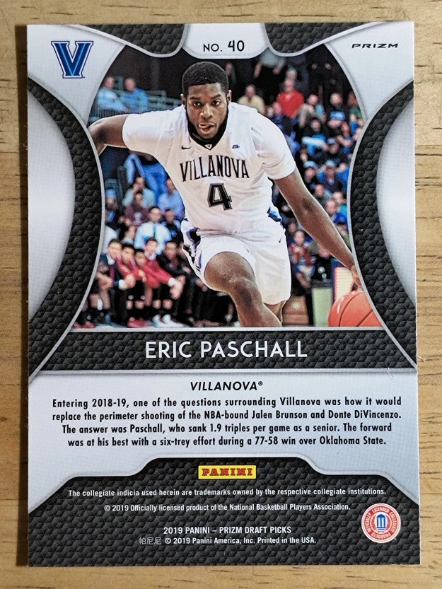 2019-20 Panini Prizm Draft Picks Prizms Orange #40 Eric Paschall