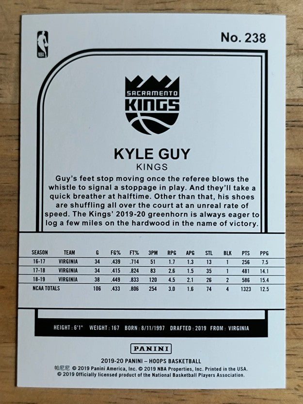 2019-20 Hoops Winter #238 Kyle Guy
