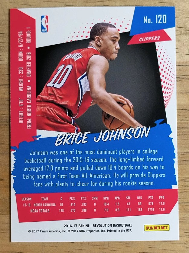 2016-17 Panini Revolution #120 Brice Johnson RC