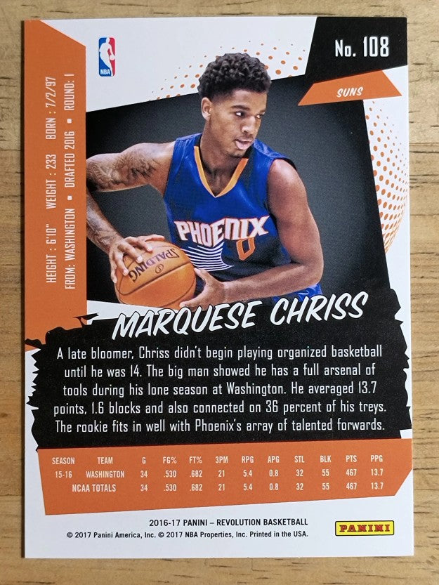 2016-17 Panini Revolution #108 Marquese Chriss RC