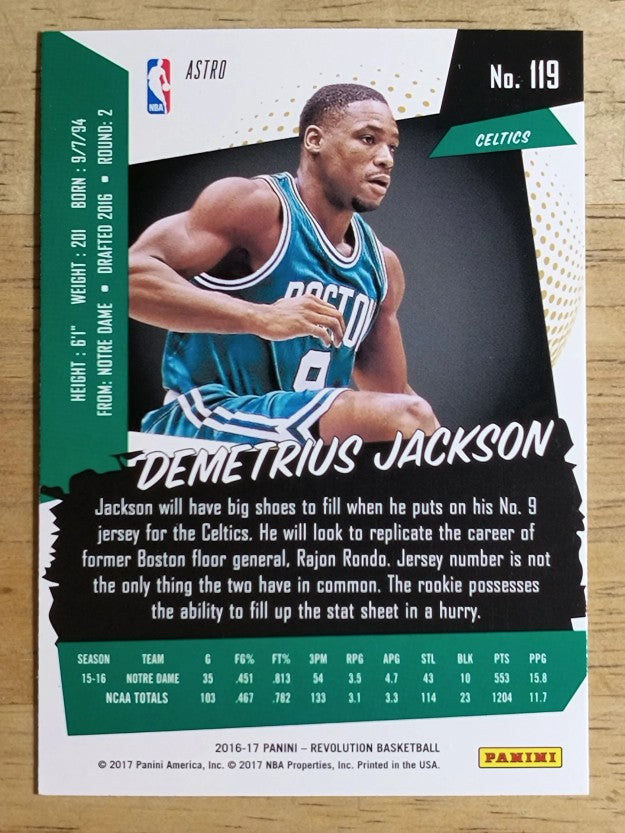 2016-17 Panini Revolution Astro #119 Demetrius Jackson