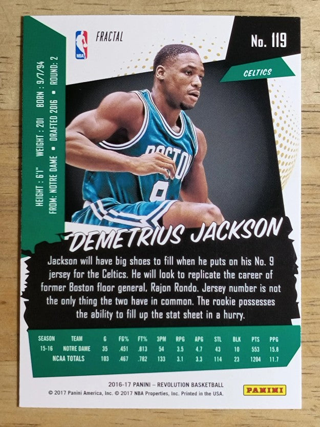 2016-17 Panini Revolution Fractal #119 Demetrius Jackson