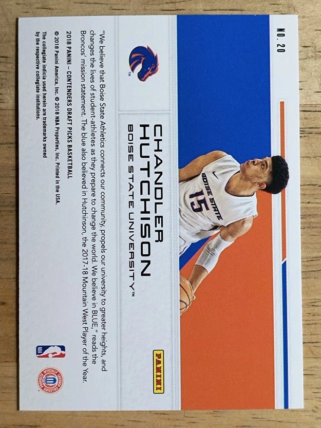 2018-19 Panini Contenders Draft Picks School Colors #20 Chandler Hutchison