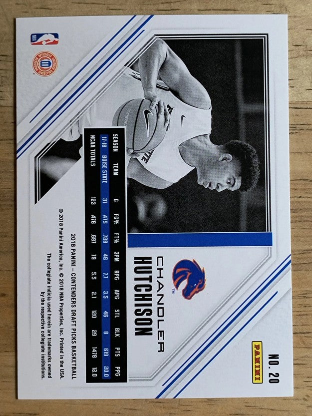 2018-19 Panini Contenders Draft Picks Game Day Tickets #20 Chandler Hutchison